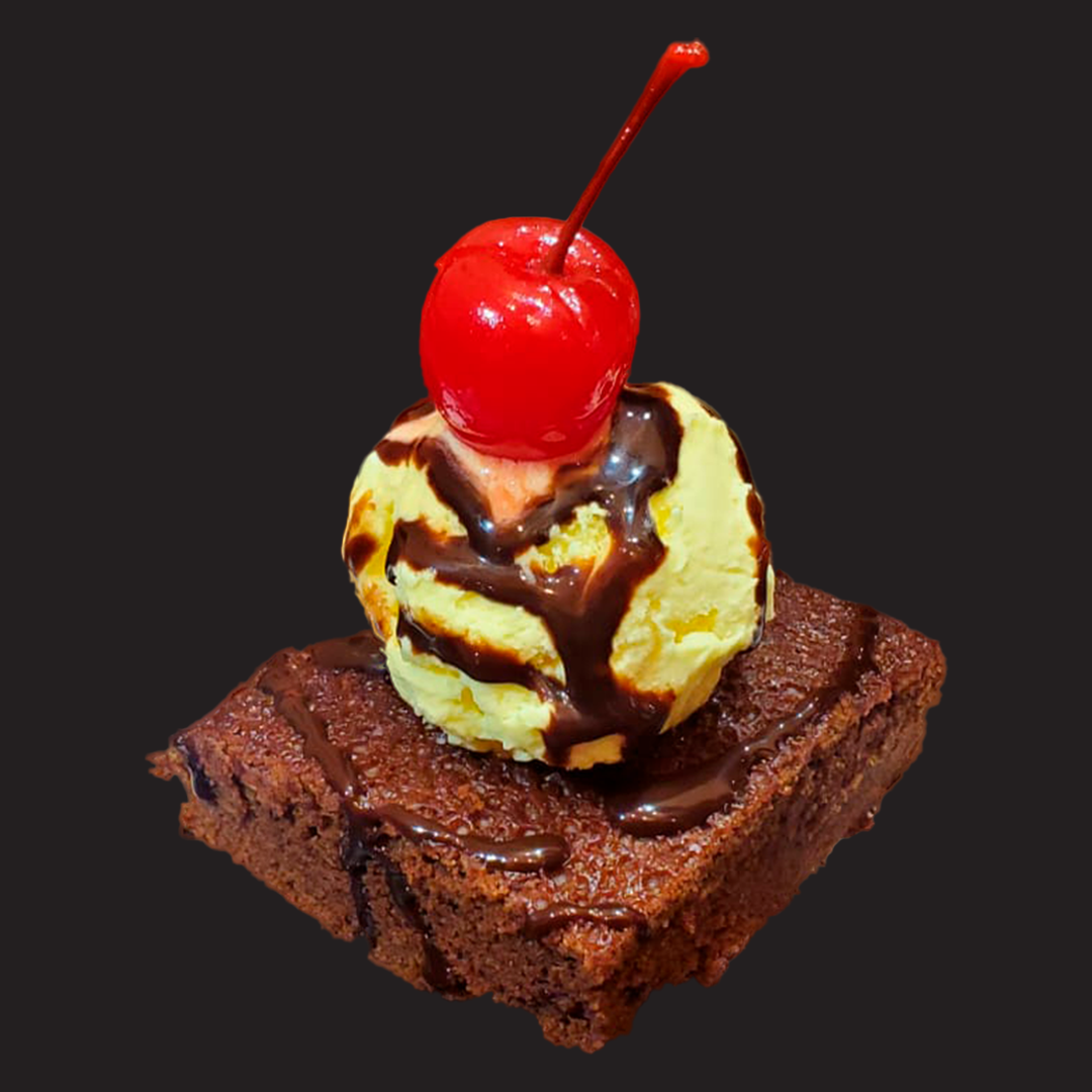 BROWNIE CON HELADO